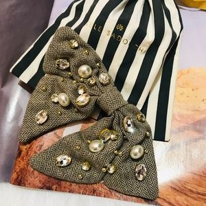 Lele Sadoughi Bow Ribbon Hair Clip